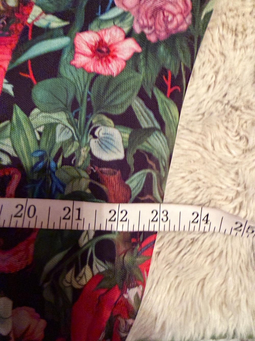 Anthropologie Green Floral Maxi Dress with Pink & Red Blooms - Picture 5 of 6